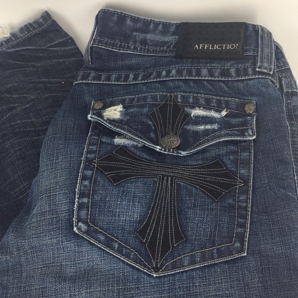 Affliction Cooper Relaxed Boot Jeans Size 38